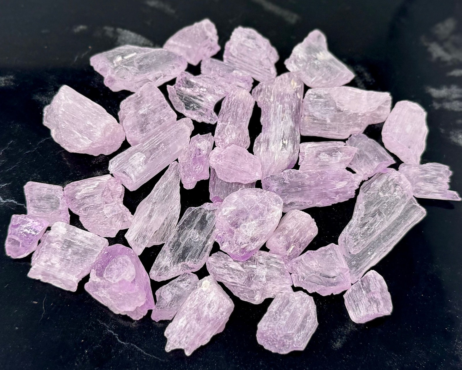 Natural Kunzite Crystals, Raw Pink Kunzite Gemstones Wholesale Bulk Lots