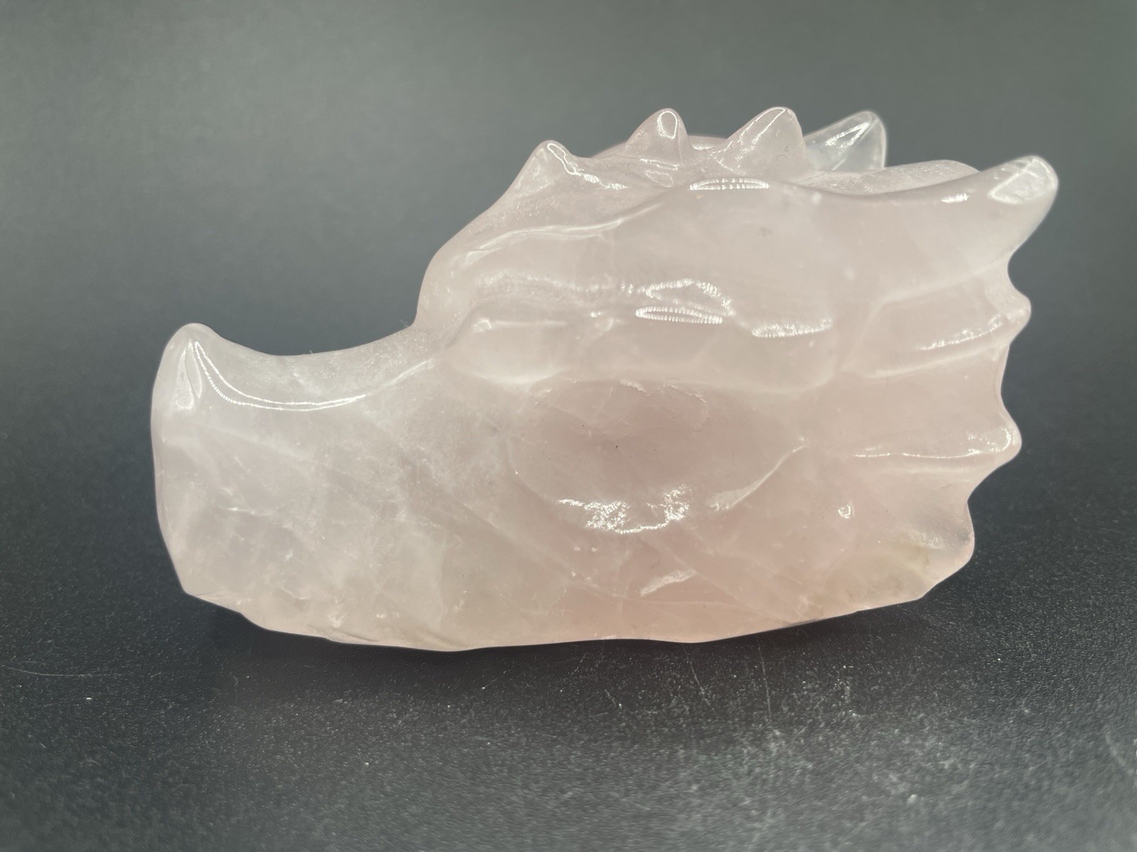 Rose Quartz Dragon Head 205g