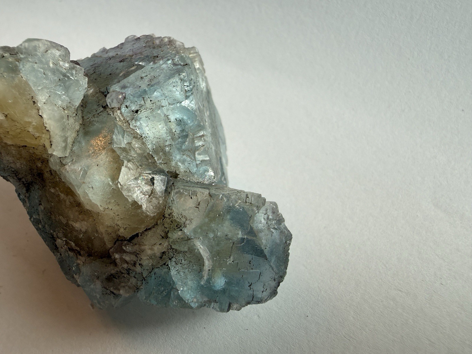 Natural Blue Green Cubic Fluorite Crystal Cluster Specimen Raw Mineral 126g