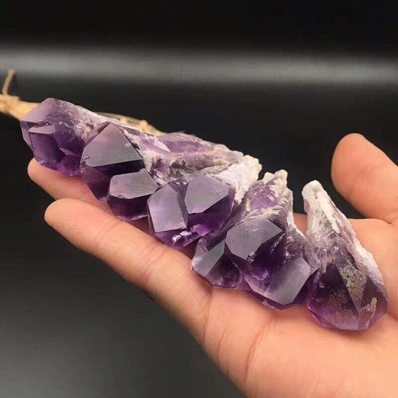 Natural Brazilain Amethyst Specimen Quartz Crystal Cluster Geode Healing 1PC