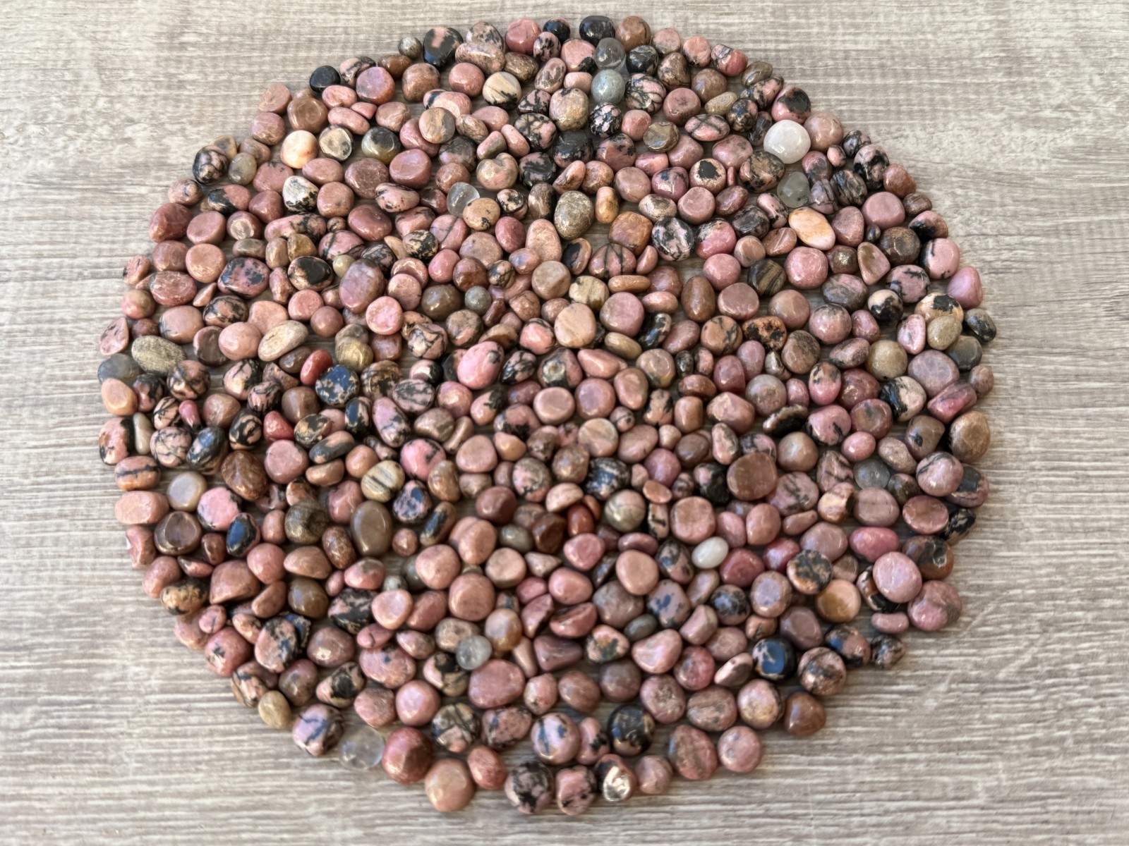 Rhodonite Semi Tumbled Gemstone Chips 4 – 12 mm, Wholesale Bulk Lot