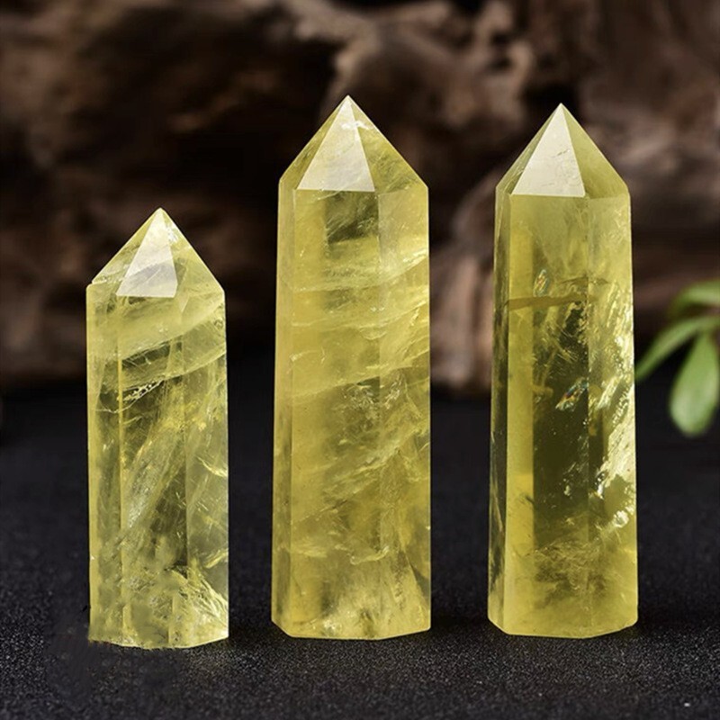 Natural Citrine Healing Reiki Crystal Tower Spiritual Decoration Collection