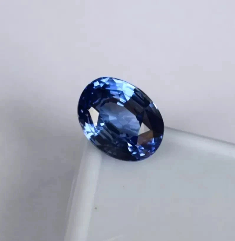 Flawless 7.7 Ct+Ceylon Natural Blue Sapphire Oval Cut Certified Loose Gemstone