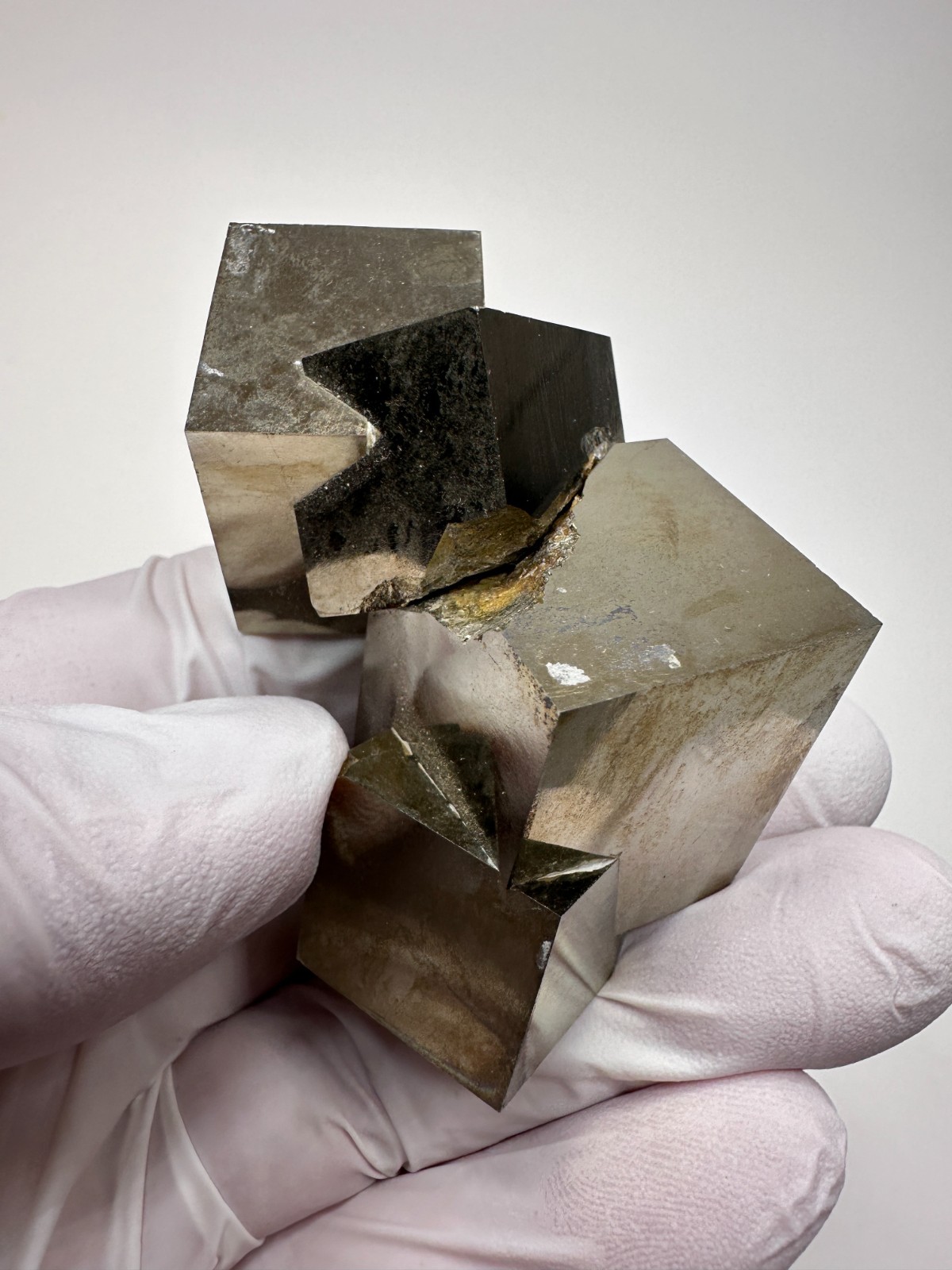 LARGE Rare Lusterous Entwined Interlocking Pyrite Cube Cluster_Spain