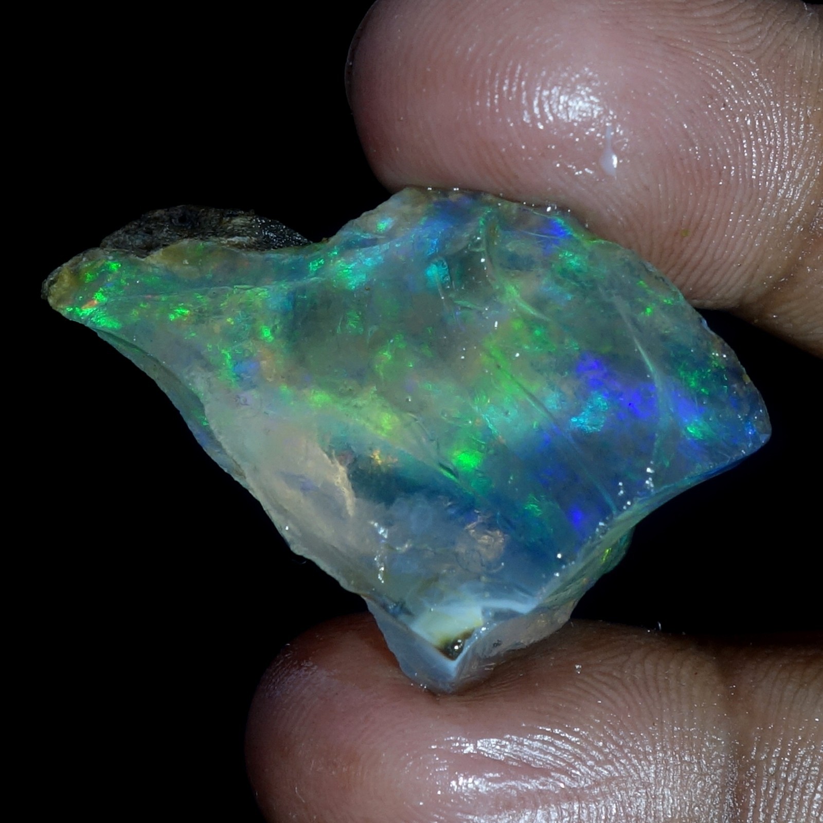 AA+ Ethiopian Oli Opal Rough Entreated Welo Opal Multi Fire Color Flash 54.50Cts