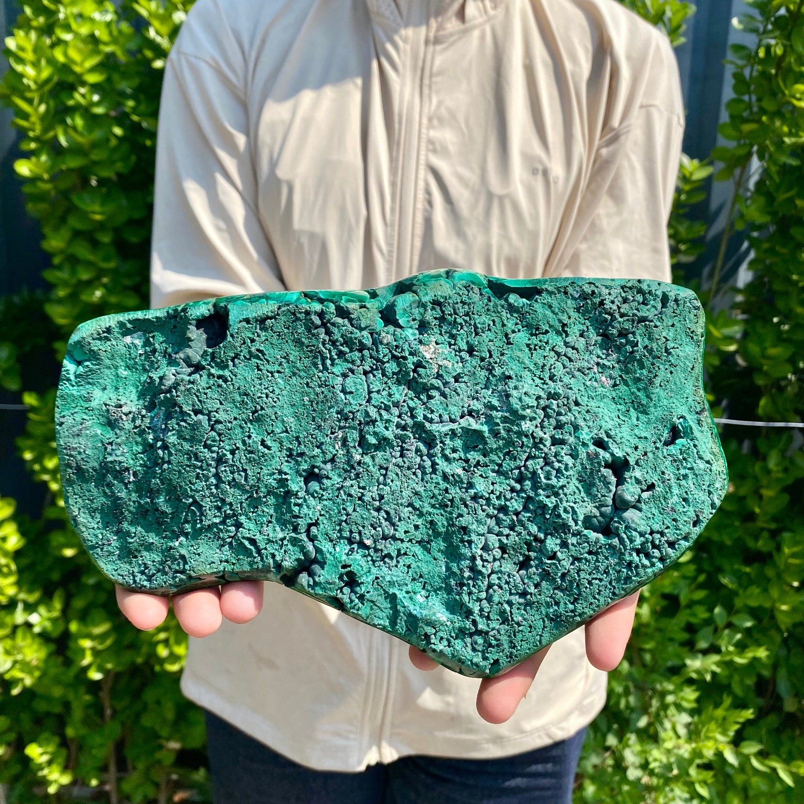4.85LB Natural glossy Malachite transparent cluster rough mineral sample