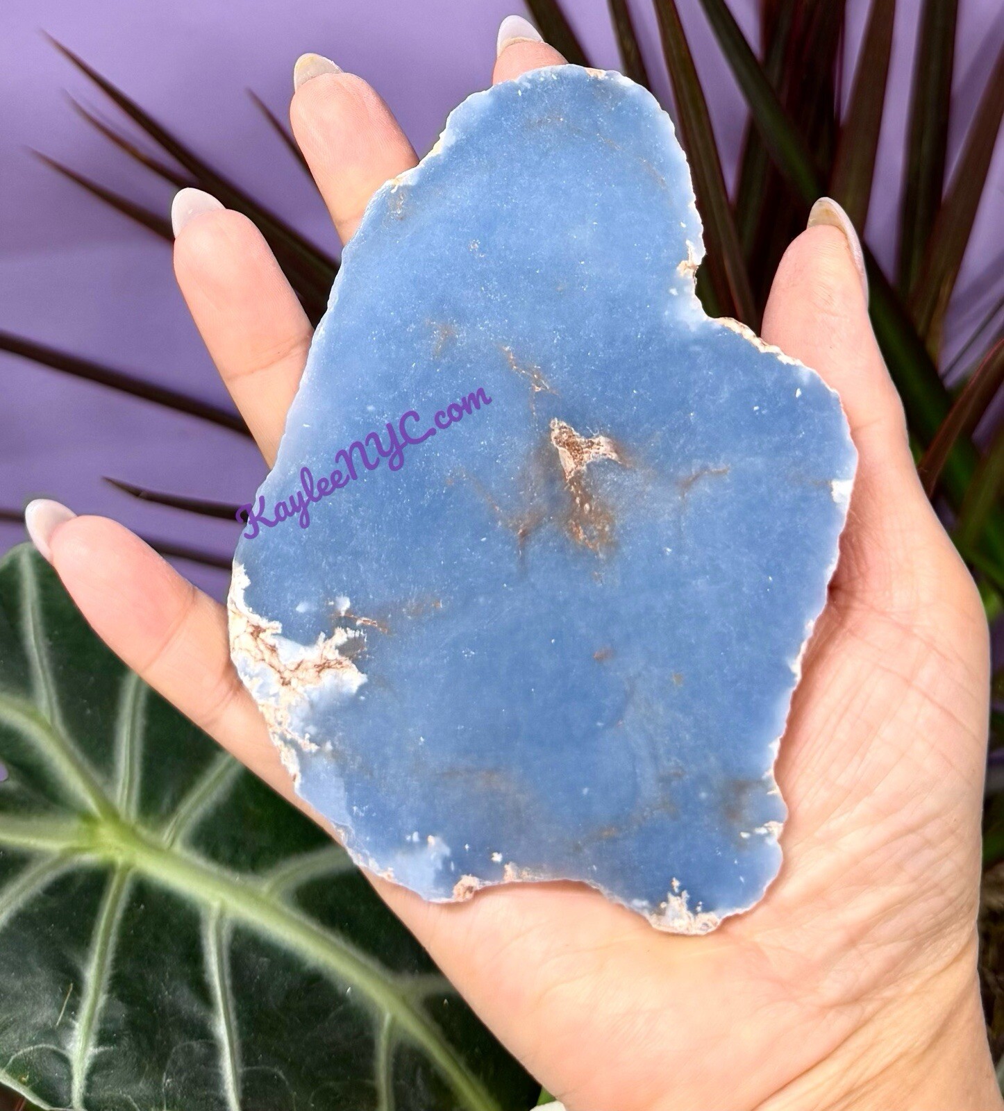 Wholesale Lot 2 Lbs Natural Angelite Slabs Crystal Healing Energy