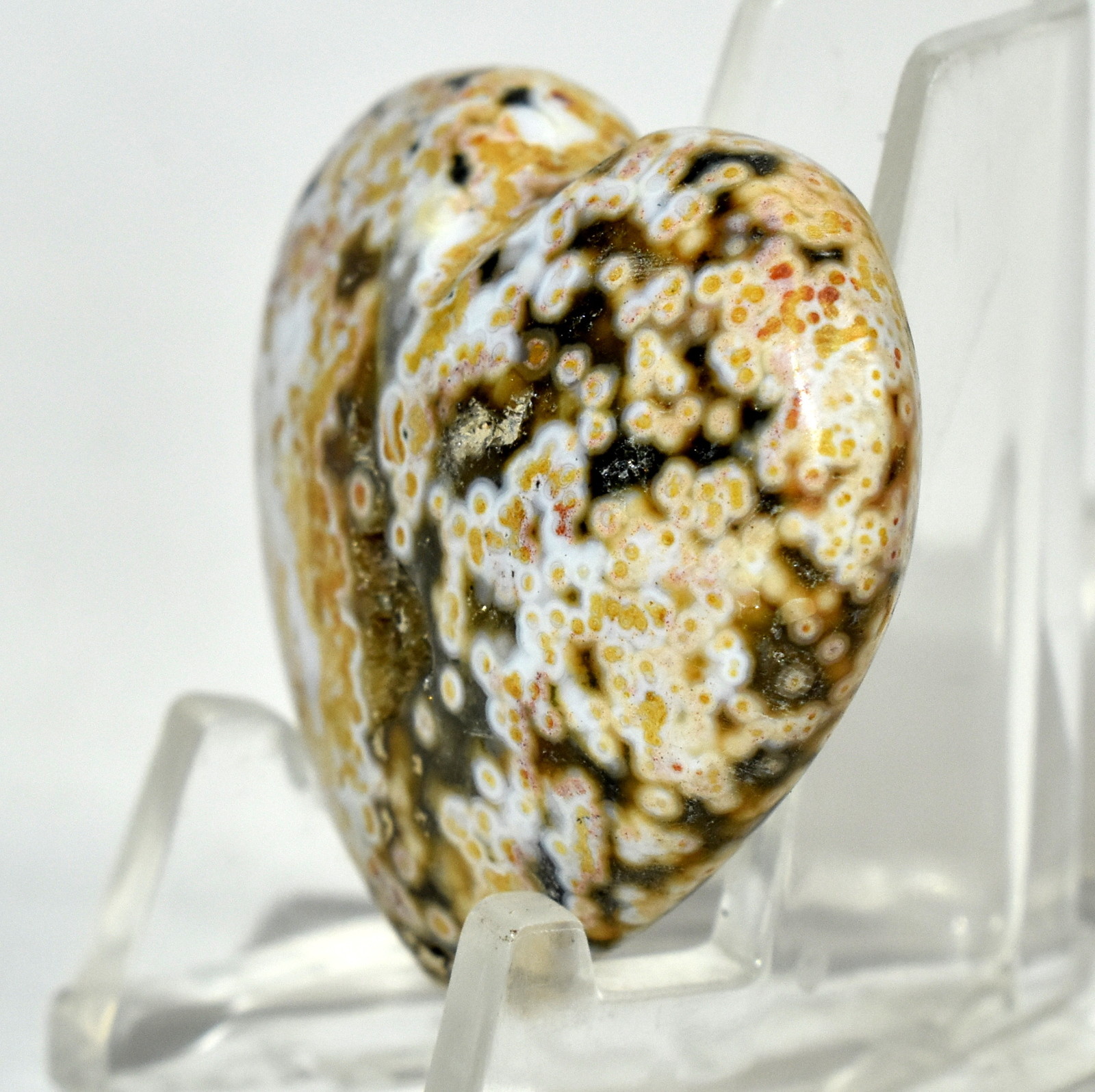 34mm 80ct Rare Orbicluar Orbs Ocean Jasper Gemstone Crystal Heart – Madagascar