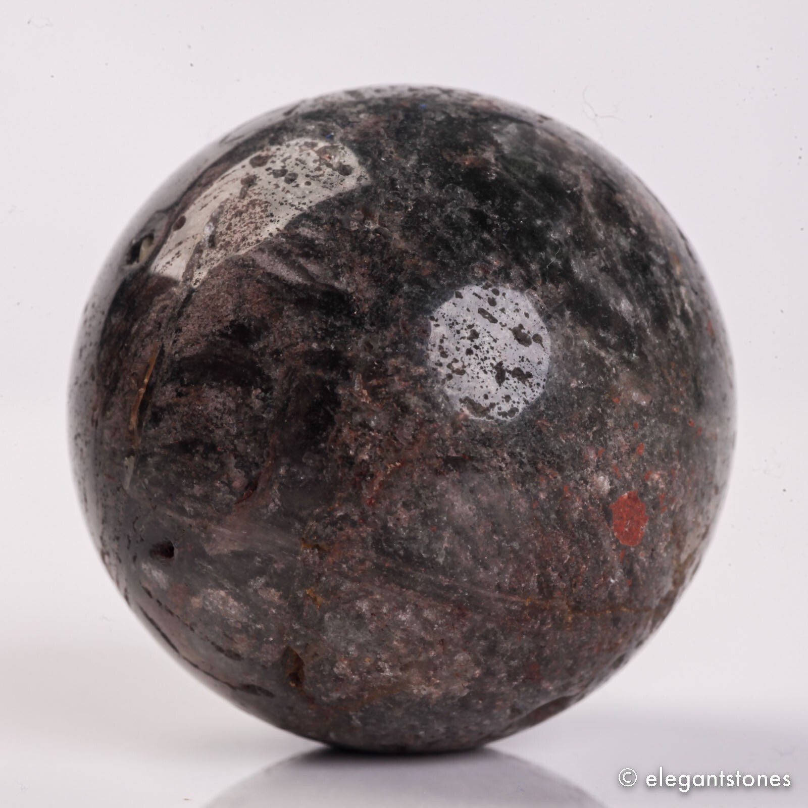 66g37mm Natural Garden/Phantom/Ghost/Lodolite Quartz Crystal Sphere Healing Ball