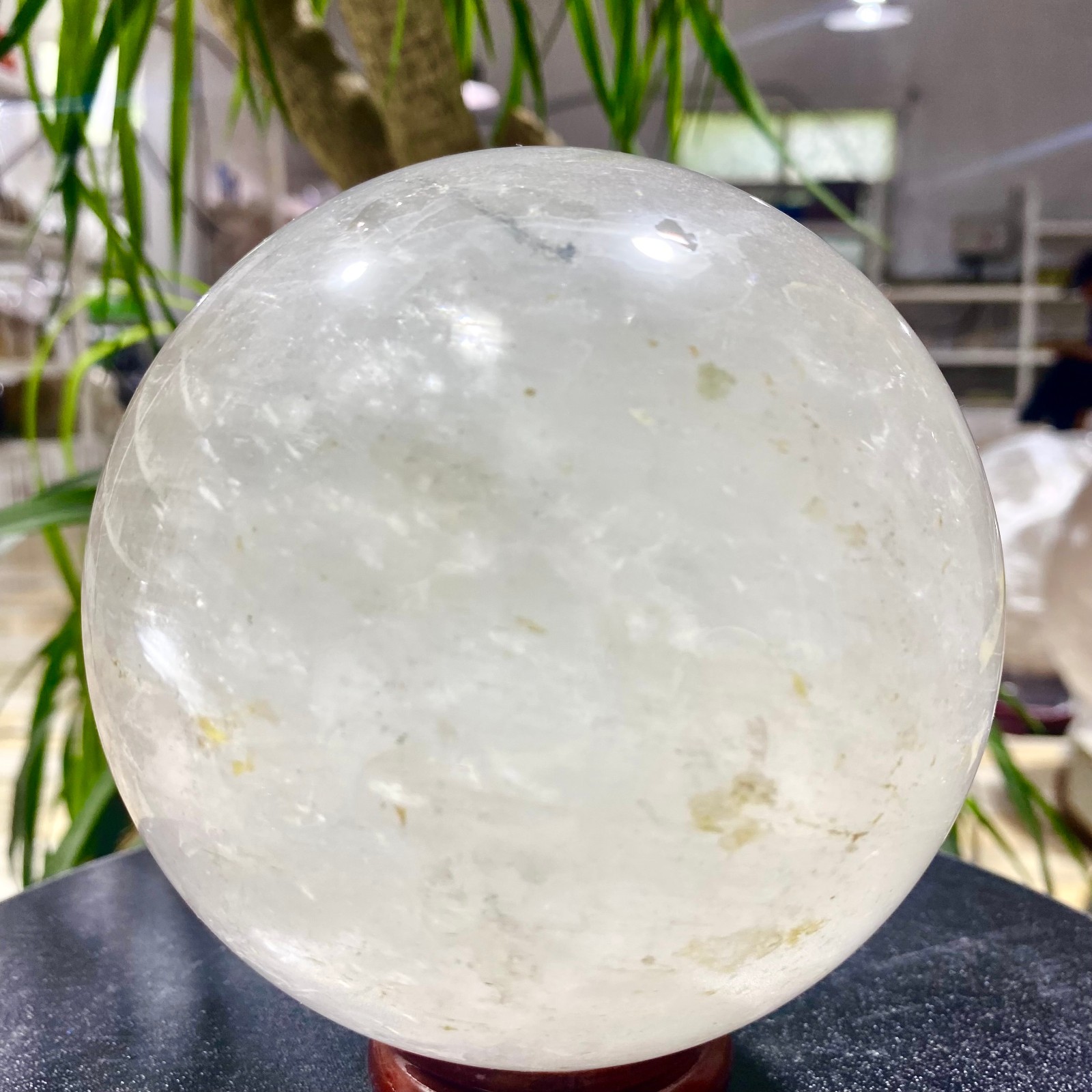 5.29LB white crystal transparent quartz crystal ball Reiki repair