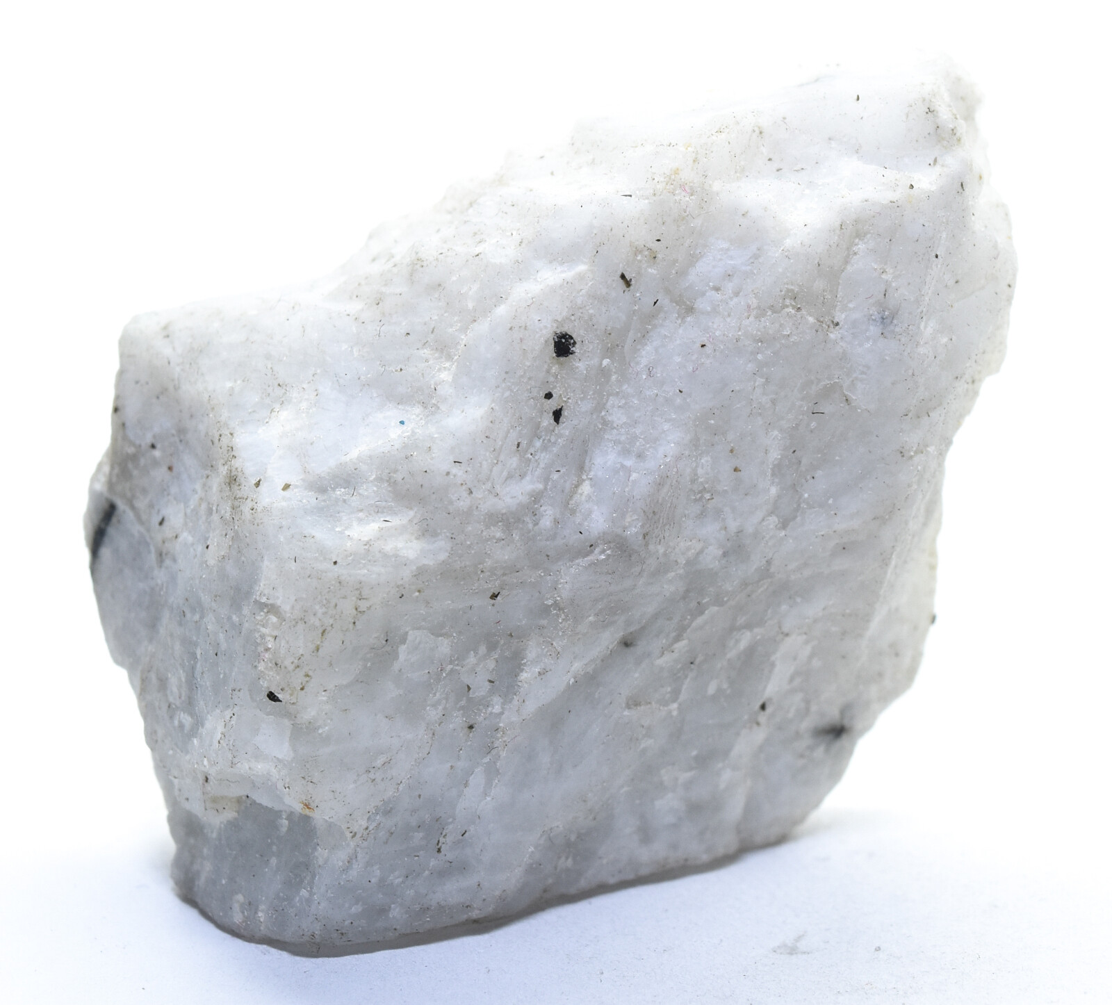 105g White Rainbow Moonstone Rough Sparkling Feldspar Gemstone Mineral – India