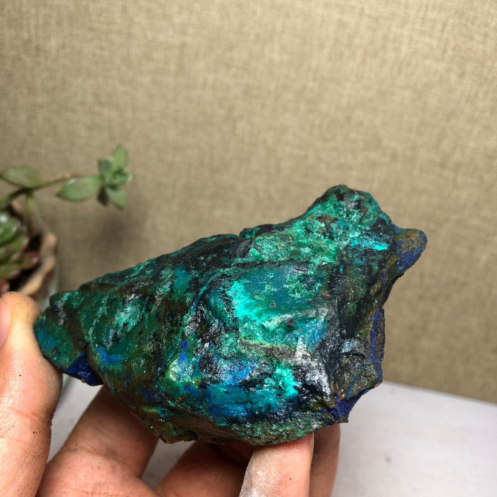 159g Natural Azurite Malachite gemstone Rough original Crystal Specimen A4019