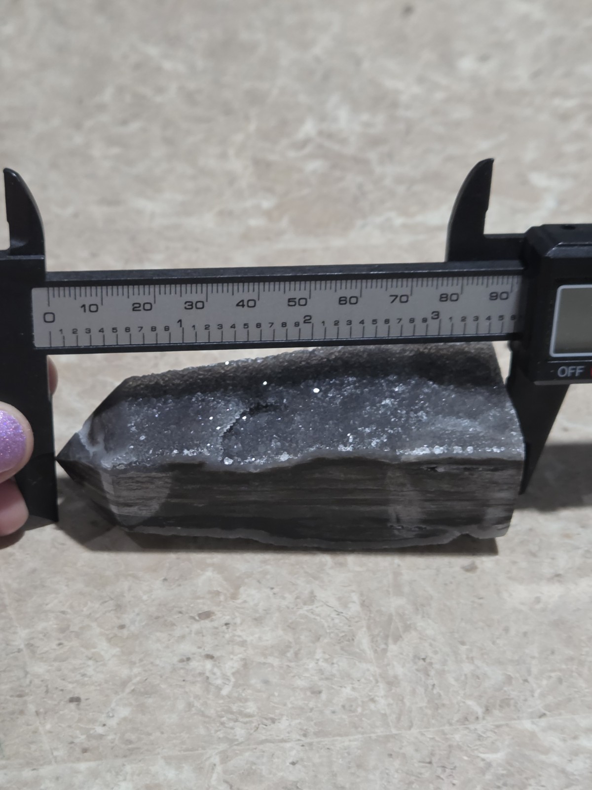 Crystal Druzy Black Sphalerite Tower Point