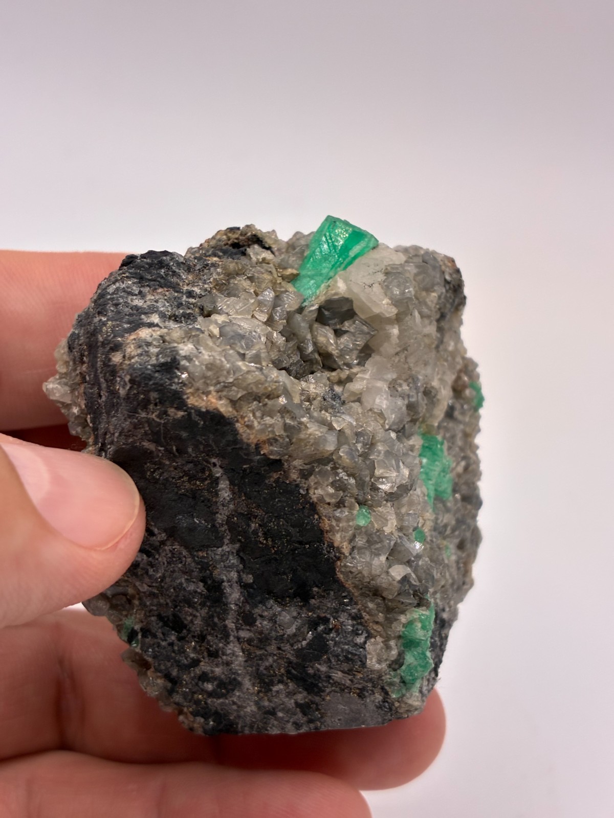 Rough Crystal Colombian Emerald Raw Matrix Collector Piece, Natural Not treament