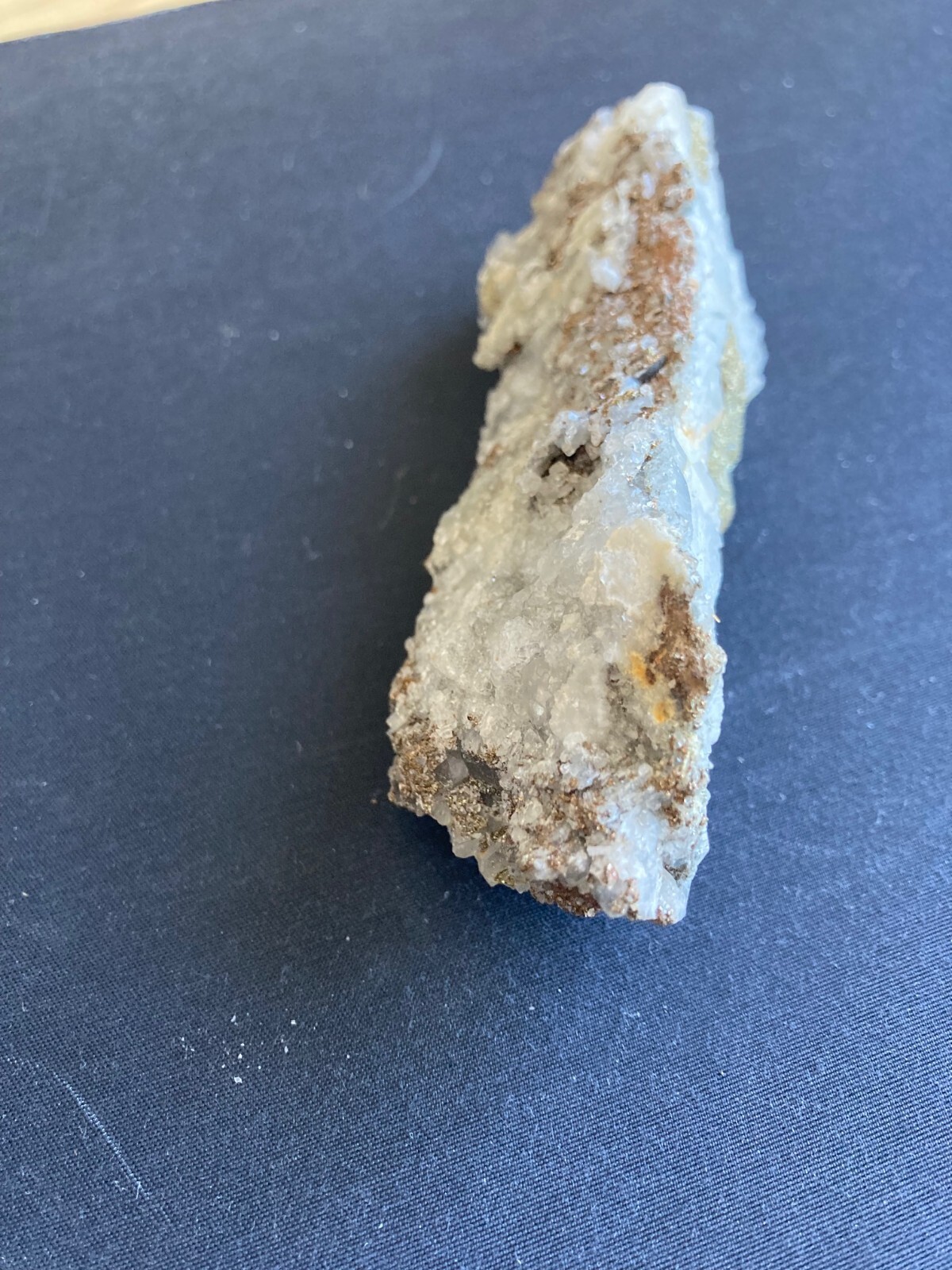 Natural Mineral Collectable Pyrite – Fools Gold in White Quartz 6″ x 2″ x 2″