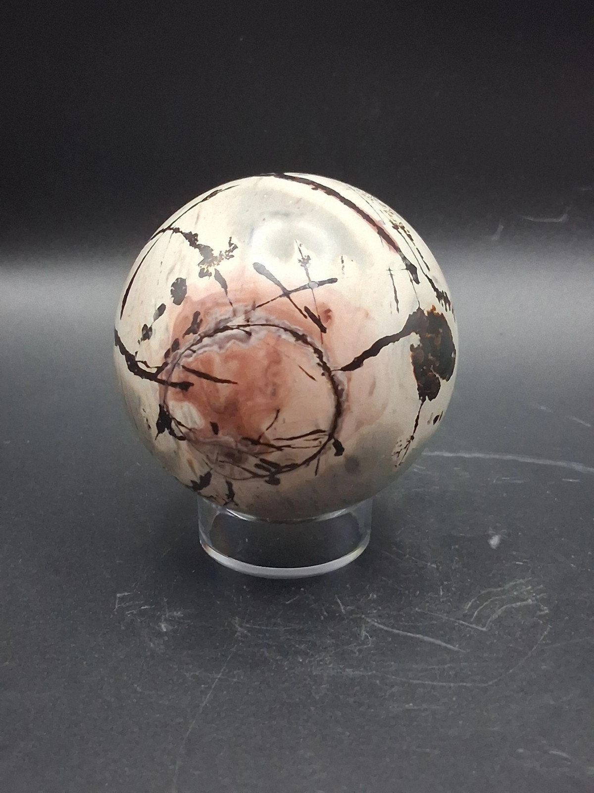 Picture jasper sphere! 63.9mm, 2.3 inches, 10 ounces