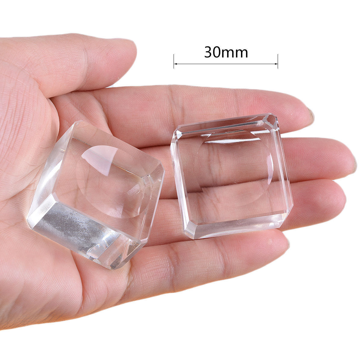 LONGWIN 2X Clear Crystal Display Stand Egg Stands for Collectible Eggs Ball ORB