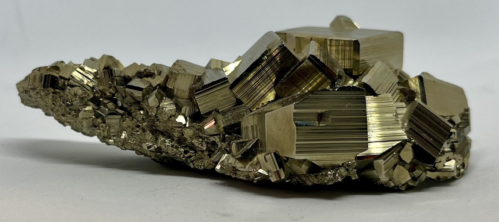 Rhombic PYRITE Crystal Cluster 100% Natural From Peru
