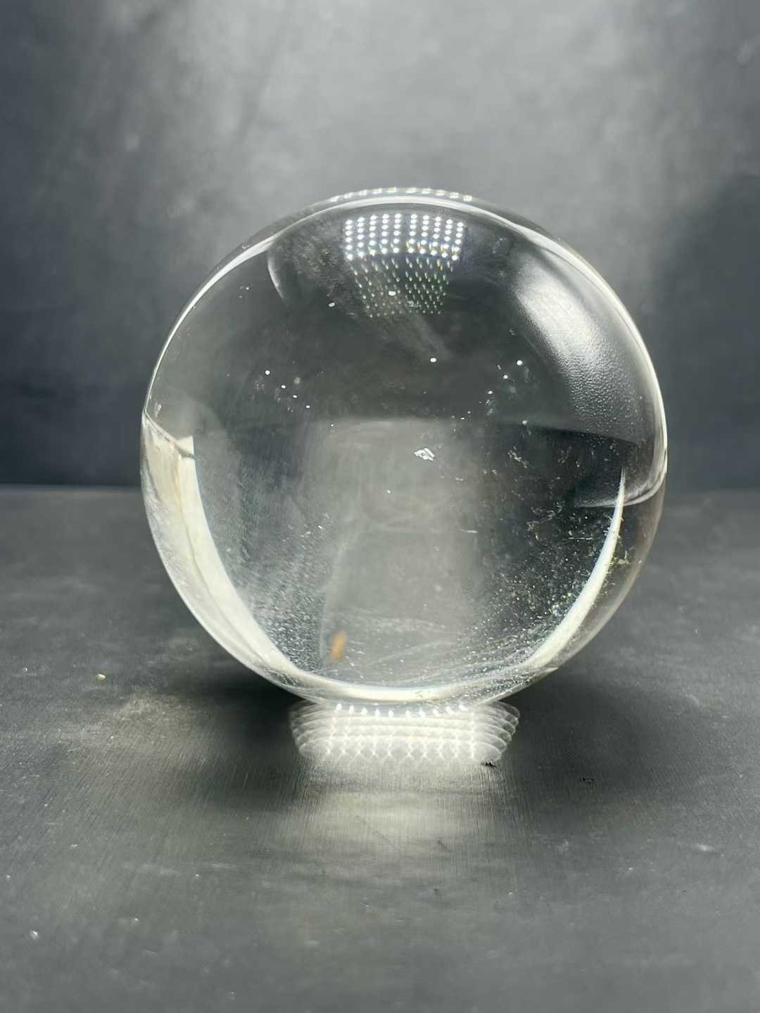 73mm Natural clear crystal sphere quartz pyramid polished ball Reiki energy