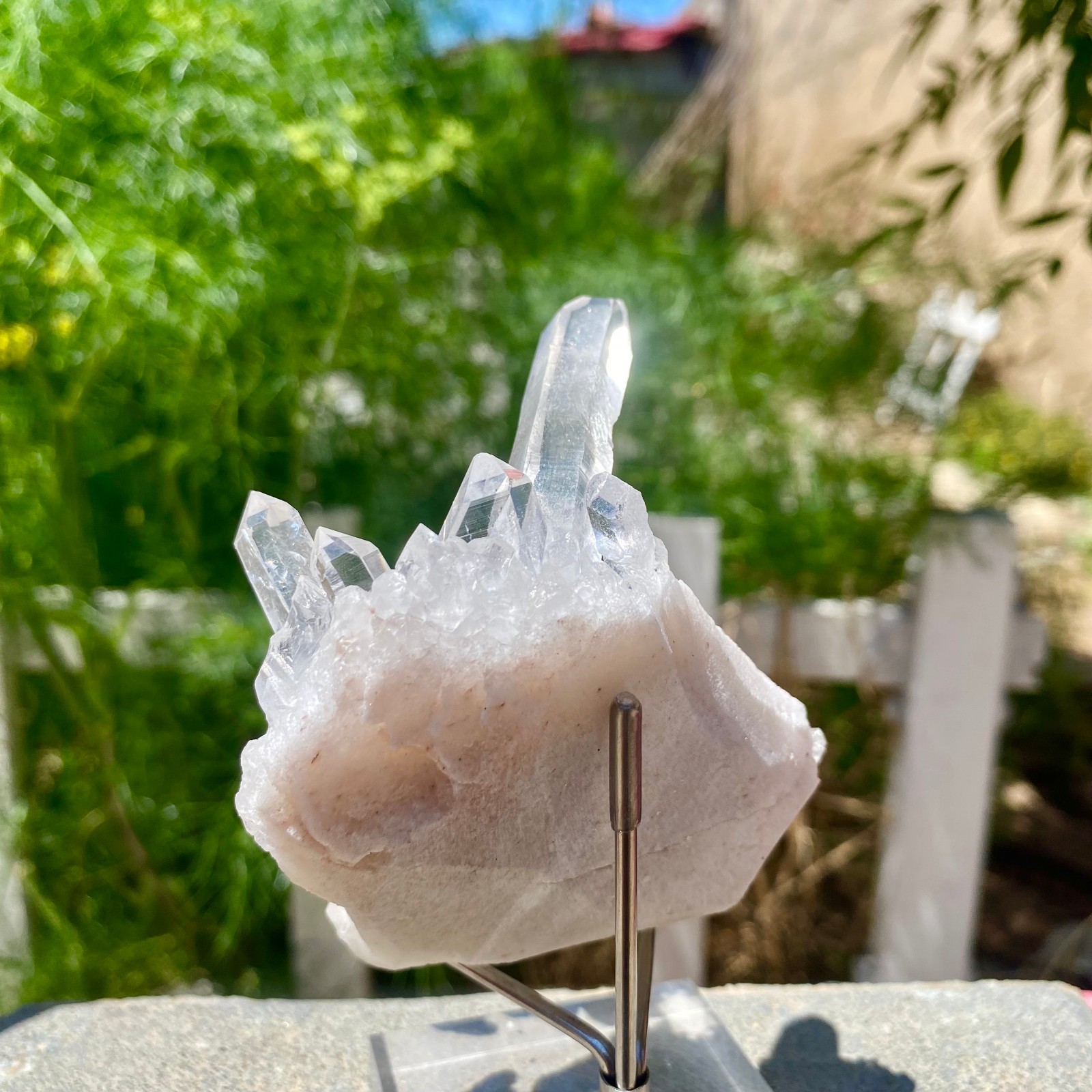 184G Clear White Crystal Quartz Cluster Energy Healing Specimen
