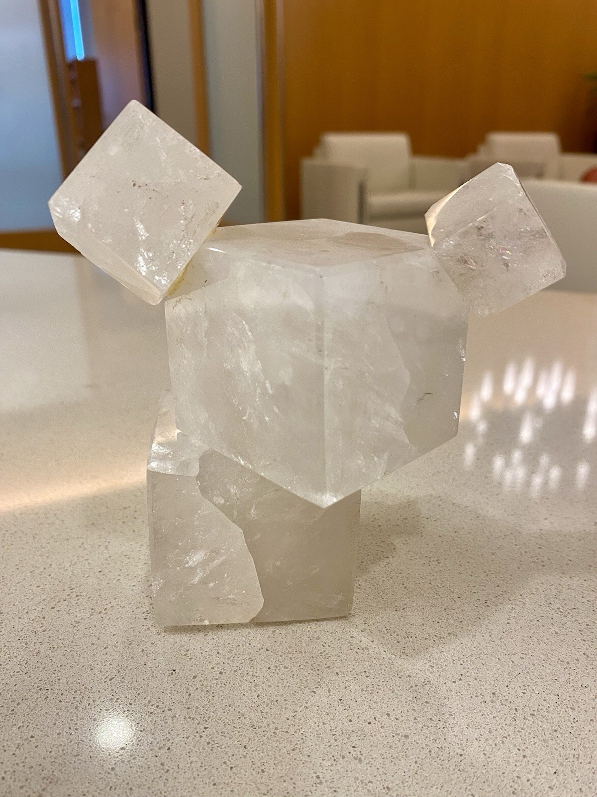 3 Piece Clear Quartz Cube Set – Luxury Decor – FREE SHIPPING!