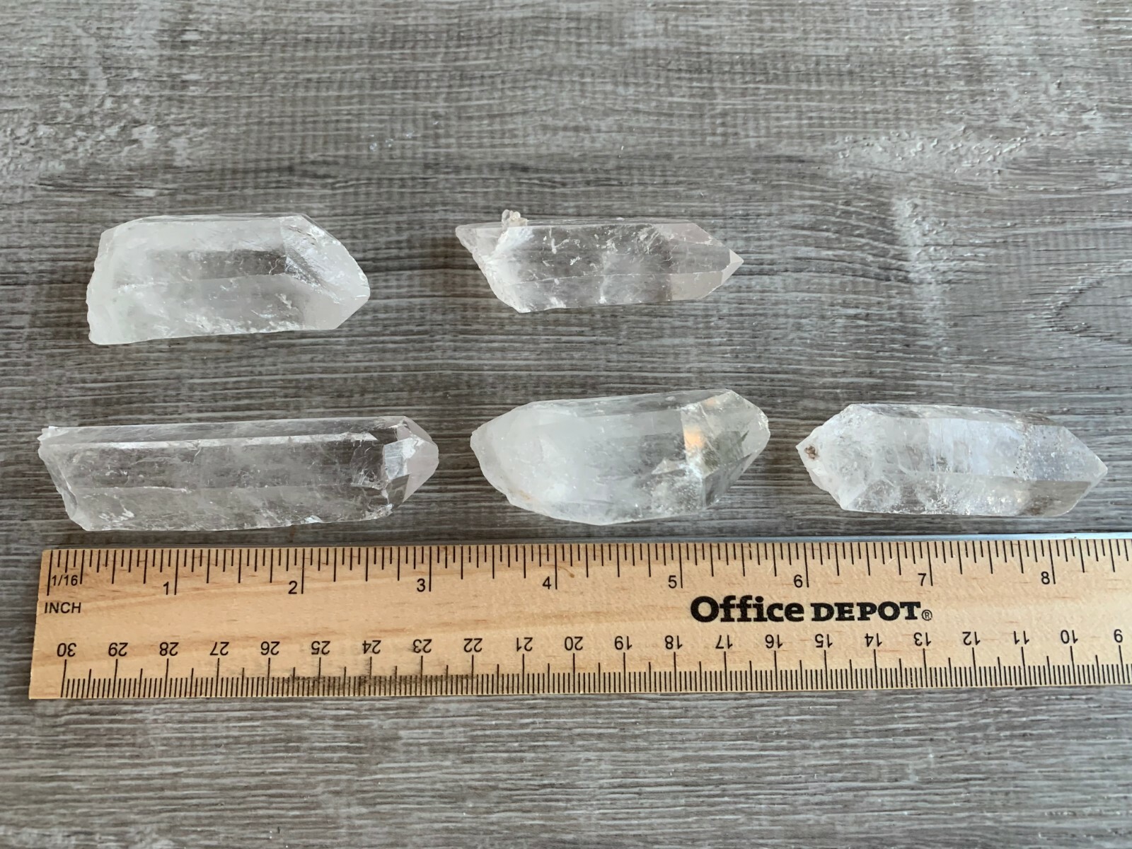 1/2 Lb Quartz Crystal Point Collection, 1.5″ – 3.5″ Natural Clear Quartz Points