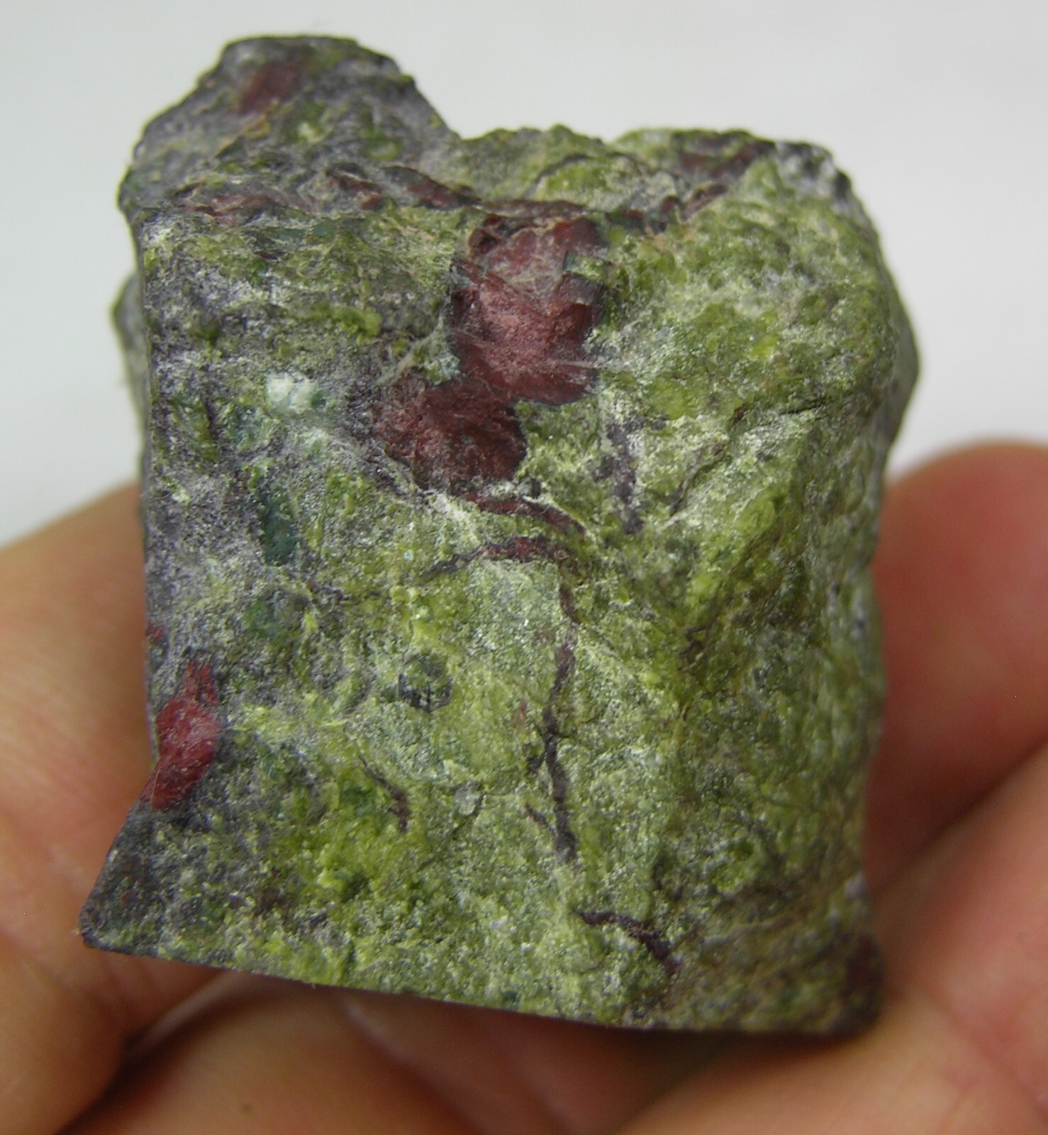 #2 China 1.50 oz Natural Rough Raw Heliotrope Bloodstone Specimen 42.00g 34mm