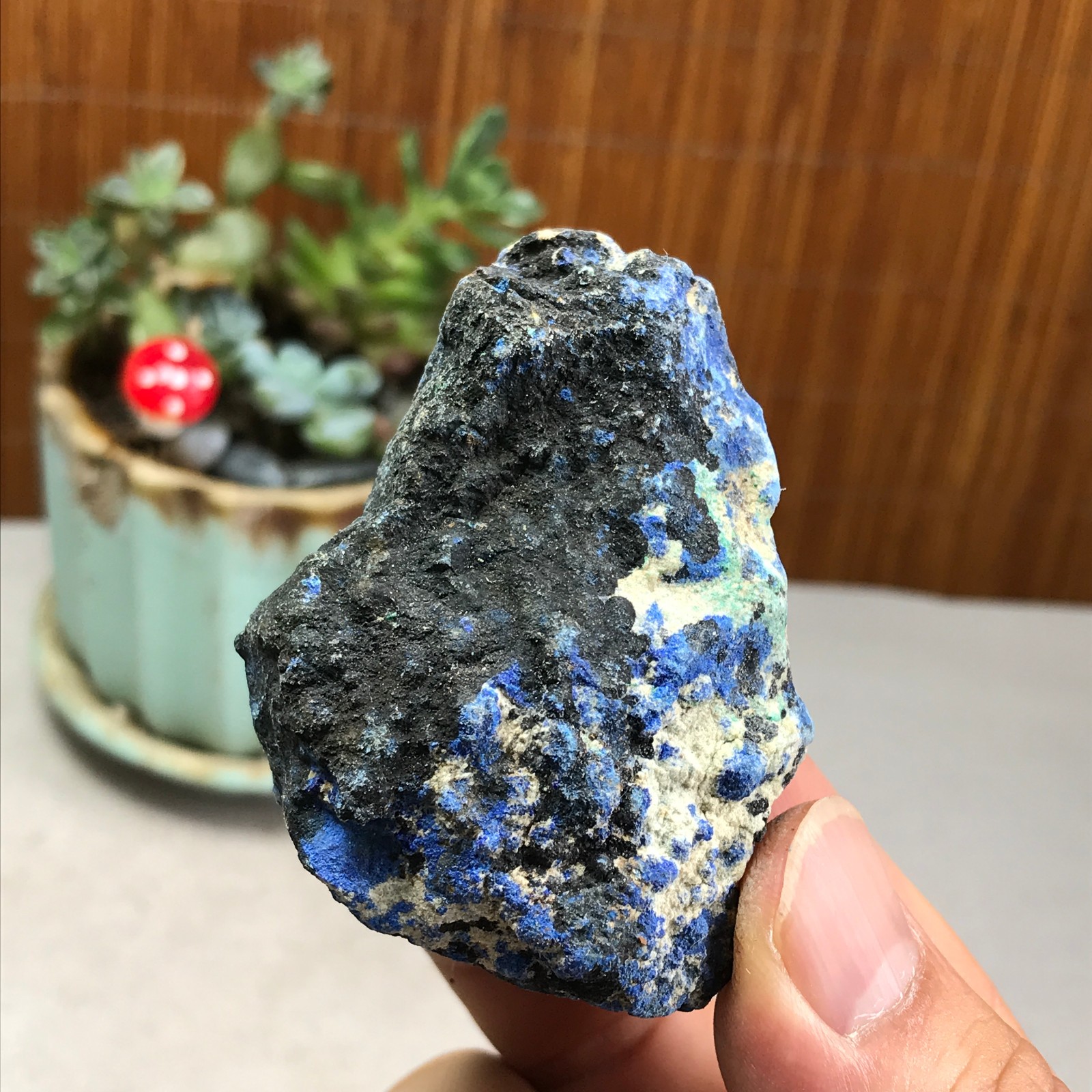 82g Natural Azurite/Malachite gemstone Rough original Crystal Specimen A5955
