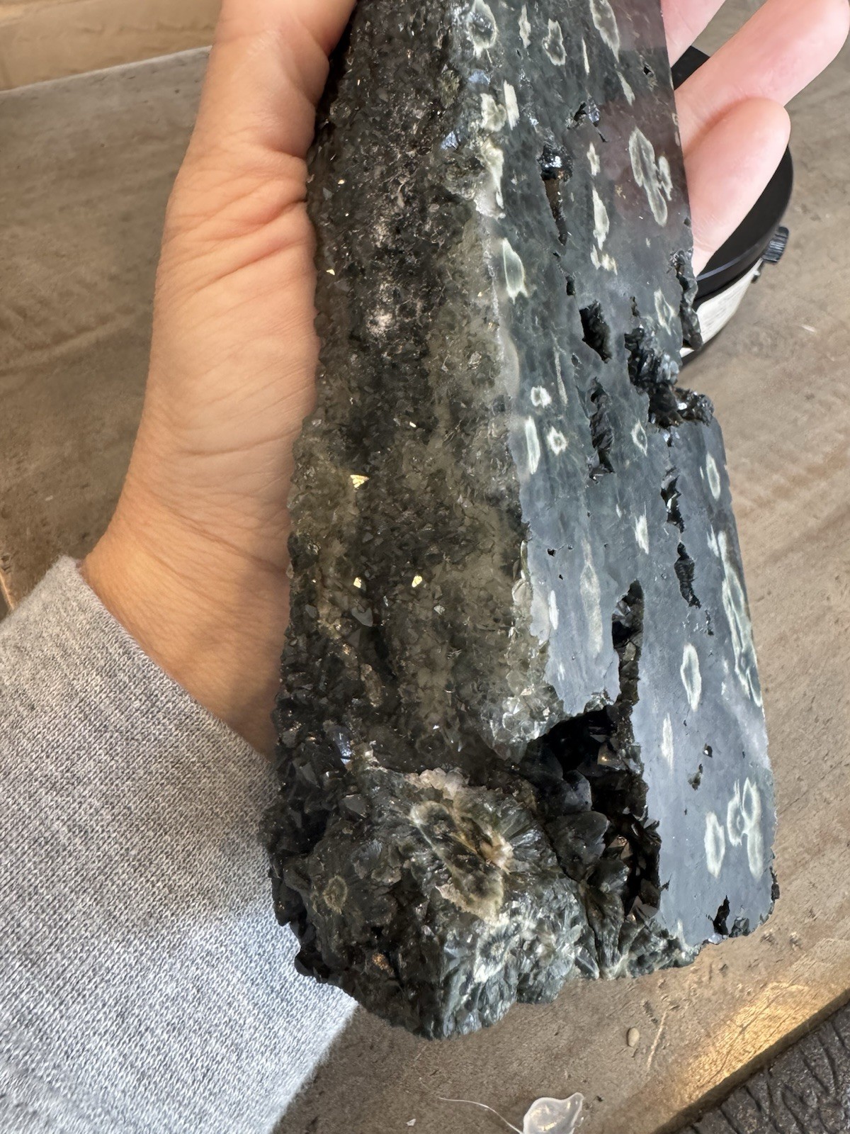 8th Vein ocean jasper druzy Tower 9.5” H