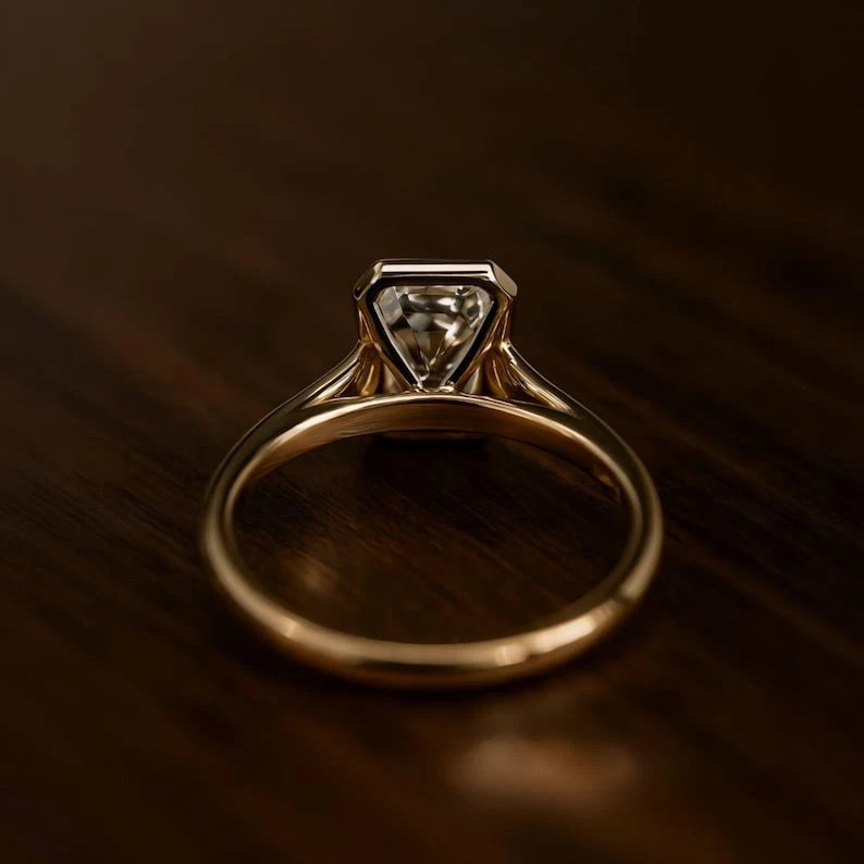 2 Ct Real Certified Moissanite Ring in 925 Sterling Silver All Sizes Best Gift