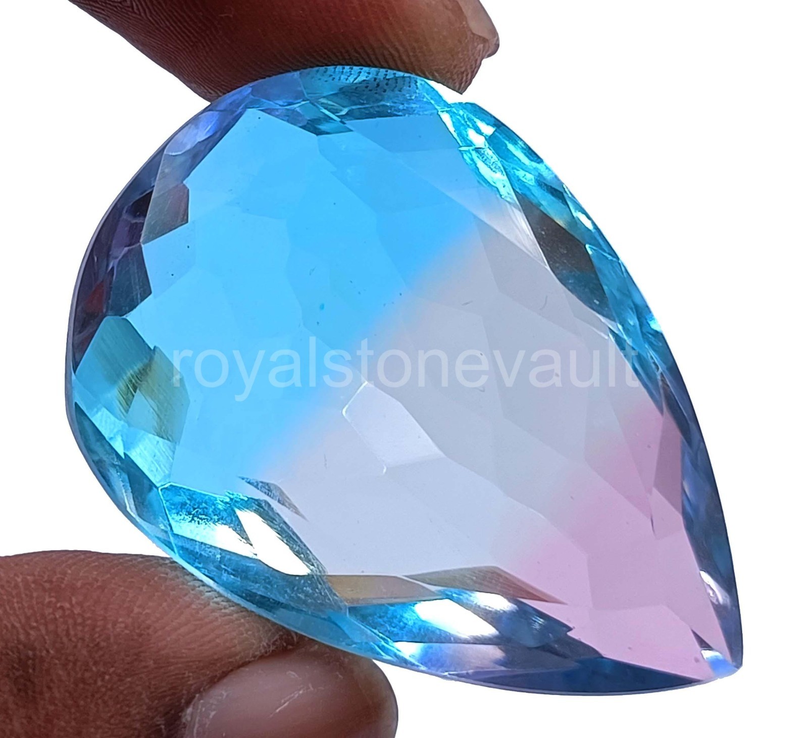 IGL Certified 102.40 Ct Natural Ametrine Pear Cut Bi-Color Loose Gemstone 5OSQ