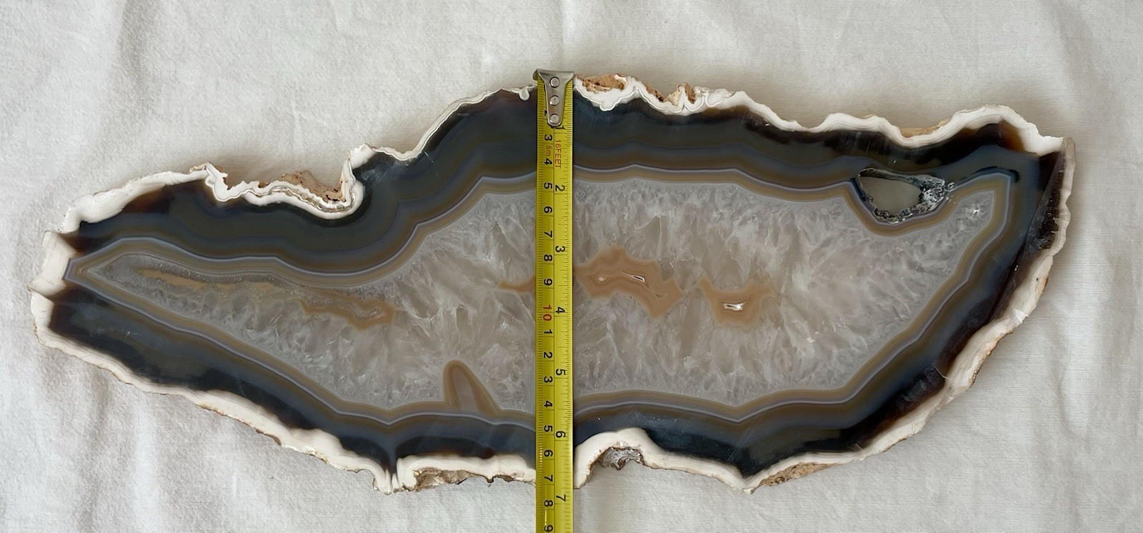 Large Natural Double-Sided Polished Agate Geode Slice 18” x 7” 5 lbs