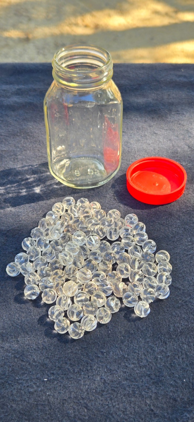 138 Gram Carved Fluted Clear Quartz Gemstone Wave Sphere Beads Necklace Jewelry