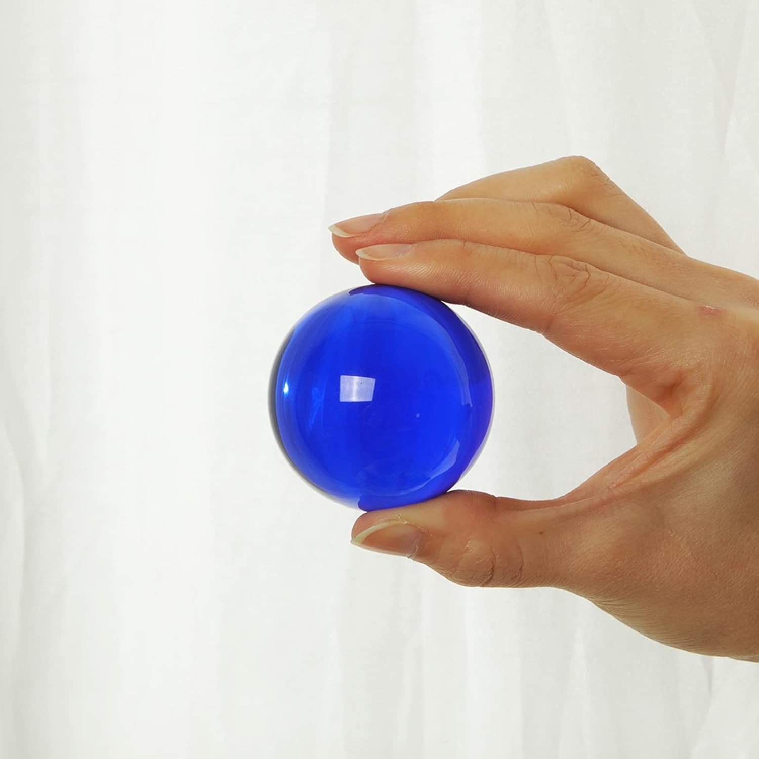 50mm2 inch K9 Solid Crystal Ball with Free Stand Suncatcher Blue