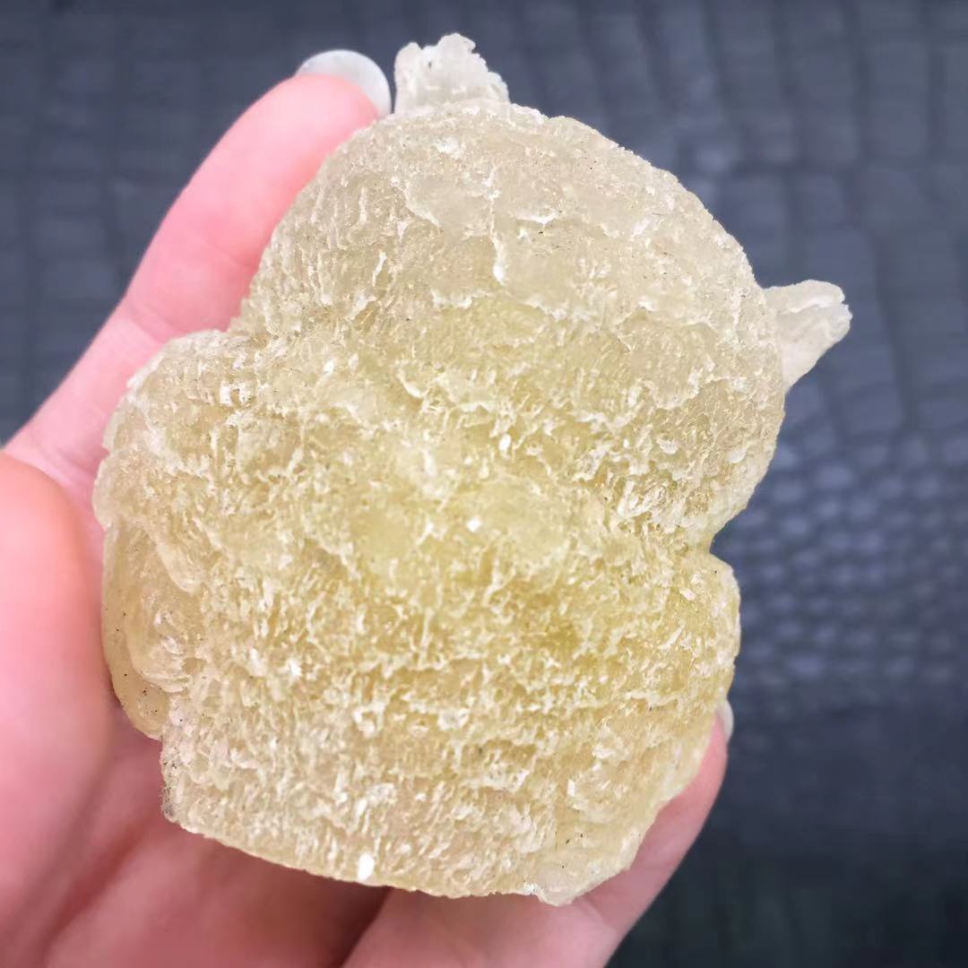 Natural Citrine Crystal Chips Quartz Stone Gravel Resin Owl Healing Decorate 1Pc