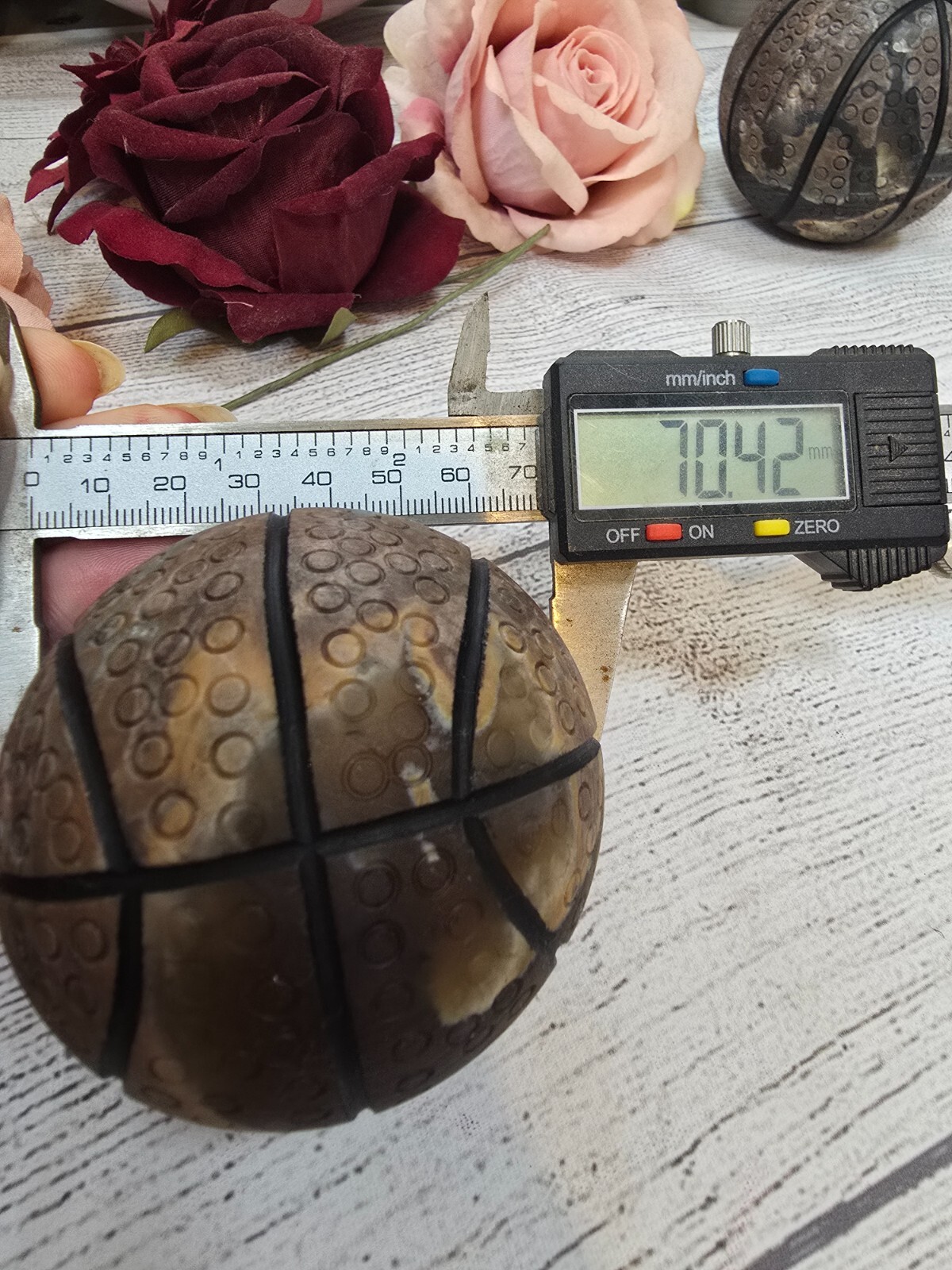 Large Agate Basketball Crystal Sphere 69-80mm Unique Crystal Collectable Natural