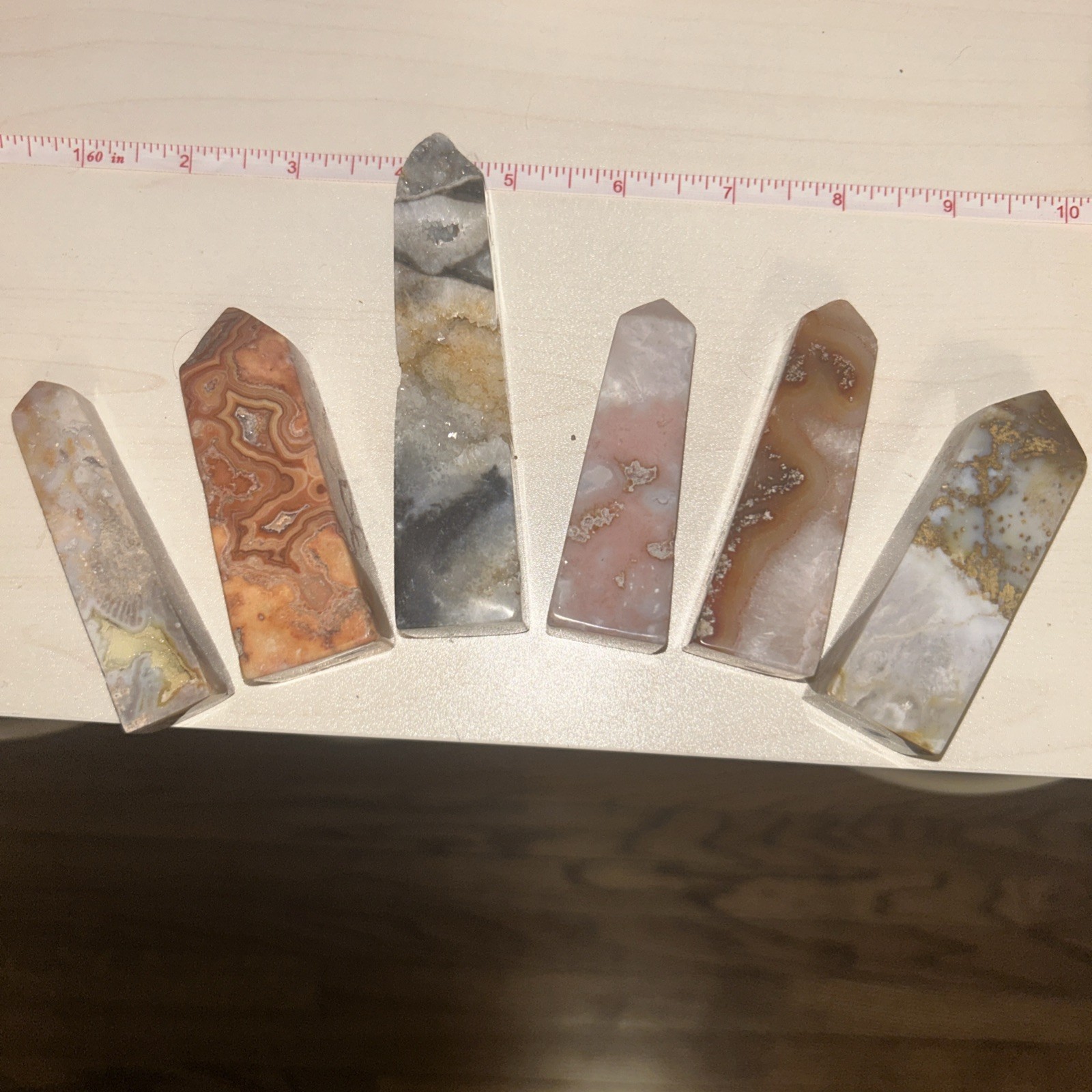 Crystal Lovers Tower Bundle! Flower Agate, Crazy Lace, Sphalerite, Carnelian, OJ