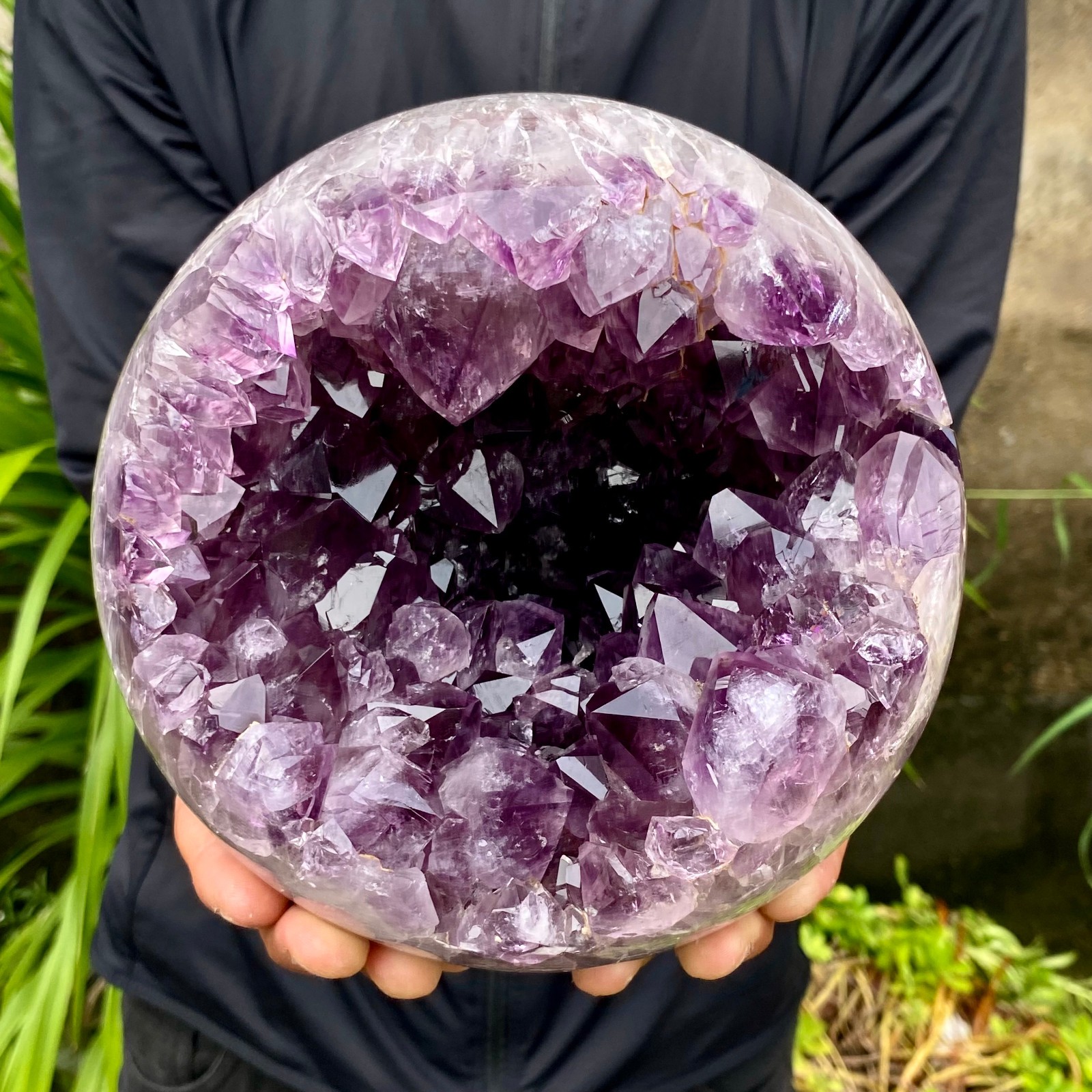 13.44LB Natural Amethyst Agate Ball Quartz Crystal Sphere reiki healing gem