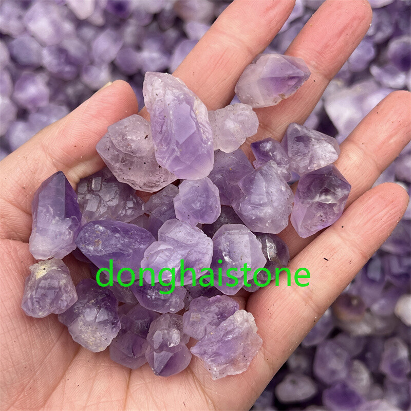 Natural Amethyst Rough Quartz Crystal Mineral Specimens Reiki Healing 8-12pcs