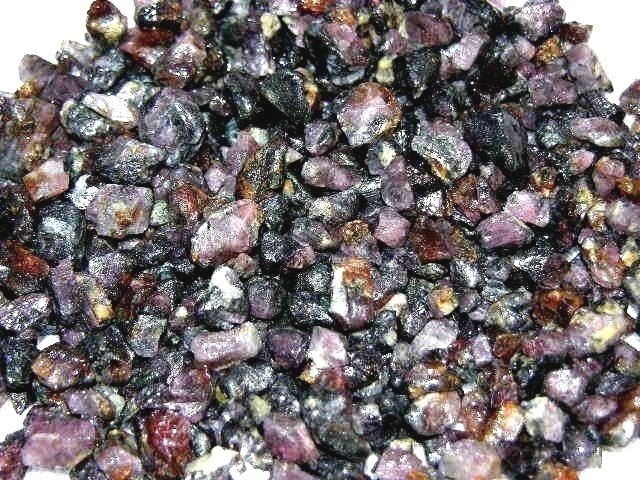 Spinel violet blue crystal Sri Lanka all natural 1/2 pound lots 3-9mm