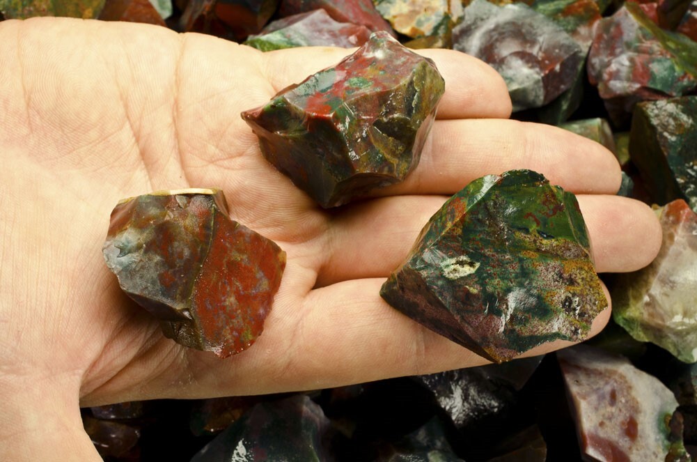 1/4 lb Fancy Jasper Rough Stones-Natural Crystal Mineral Rock Specimens Tumbling