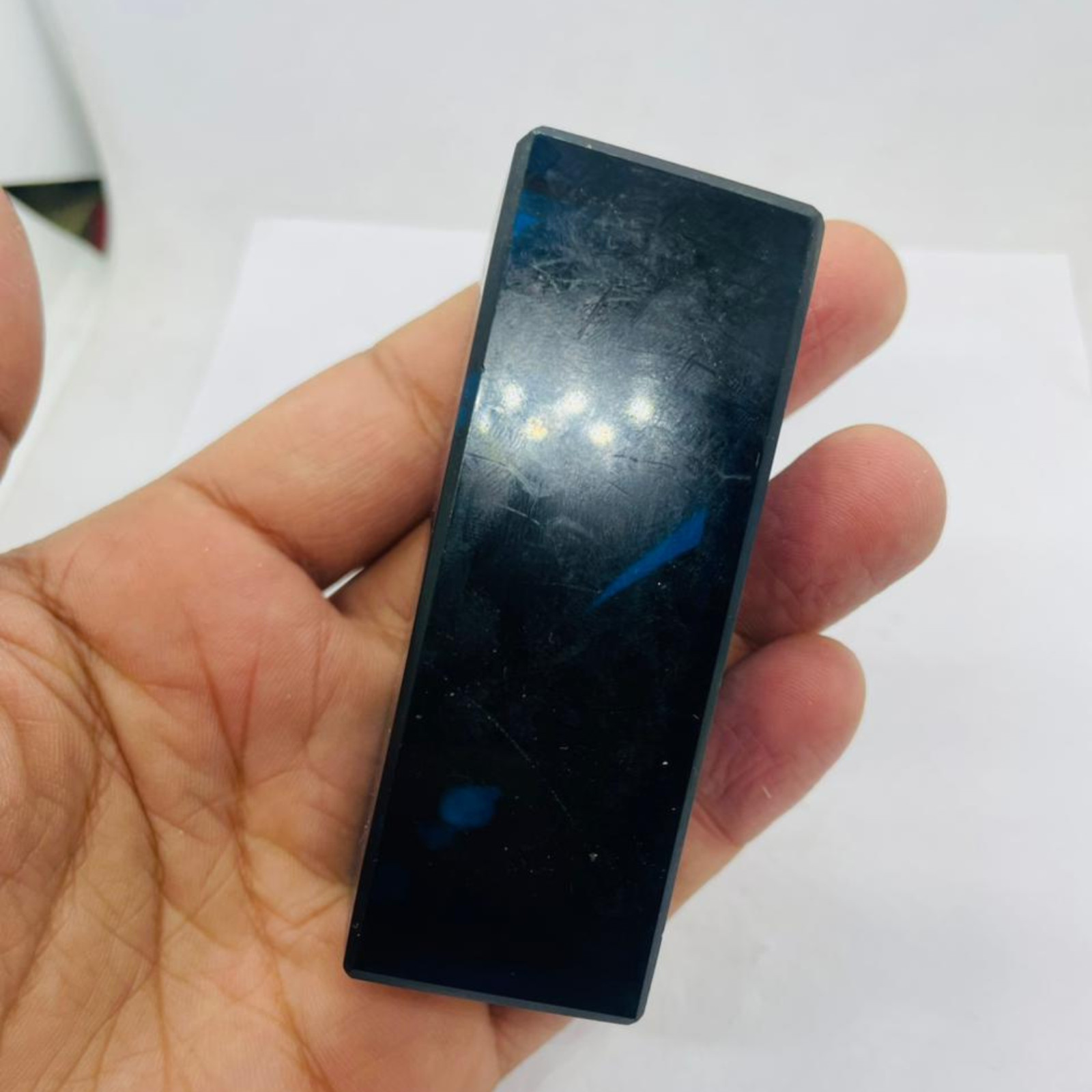 Blue Obsidian Slice Lab Created 425-525 Carat | Rough Obsidian Slab for Jewelry
