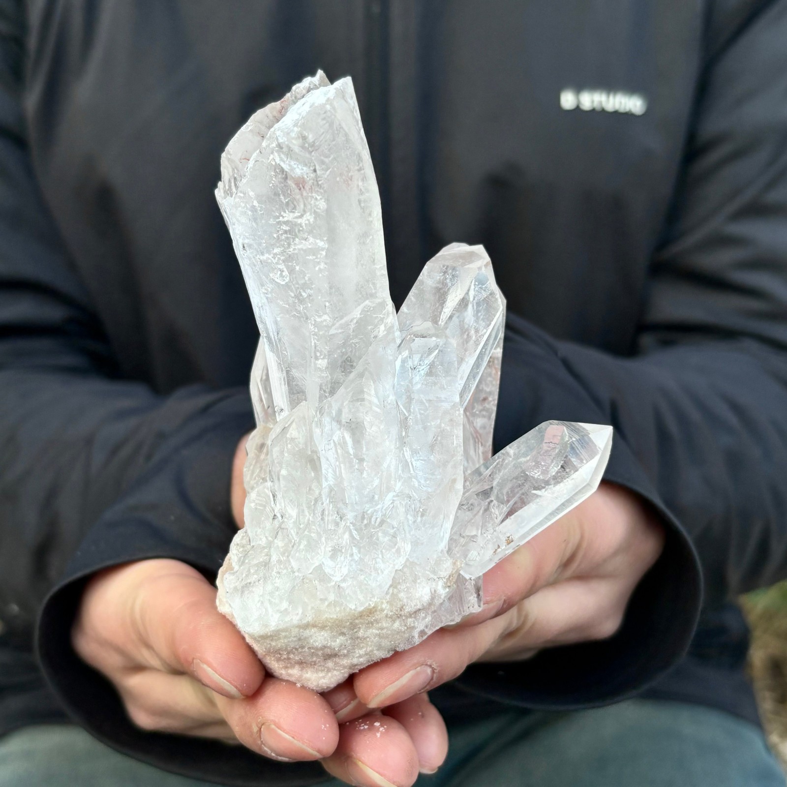 290G Natural white Crystal Himalayan quartz chunk mineralsls Specimen