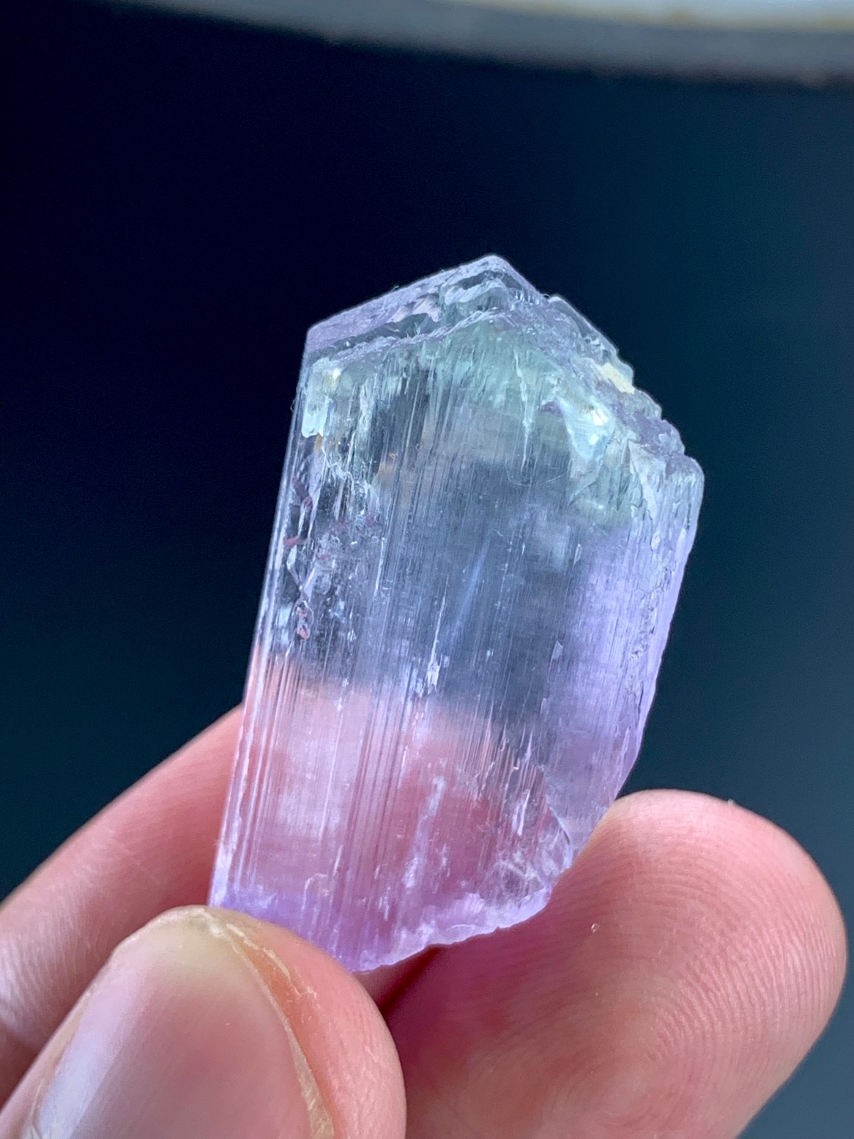 Natural Etched Pink Kunzite Crystal from Afghanistan (69 carat)