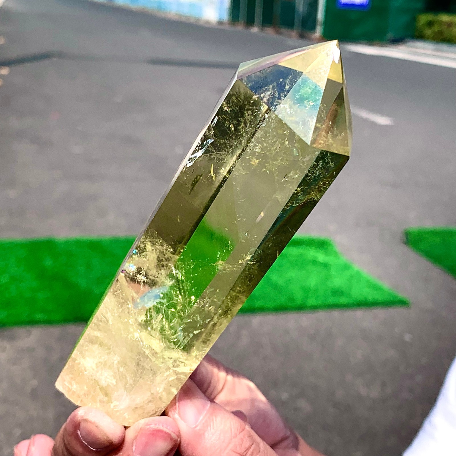 284G Natural citrine obelisk tower wand points spiritual healing