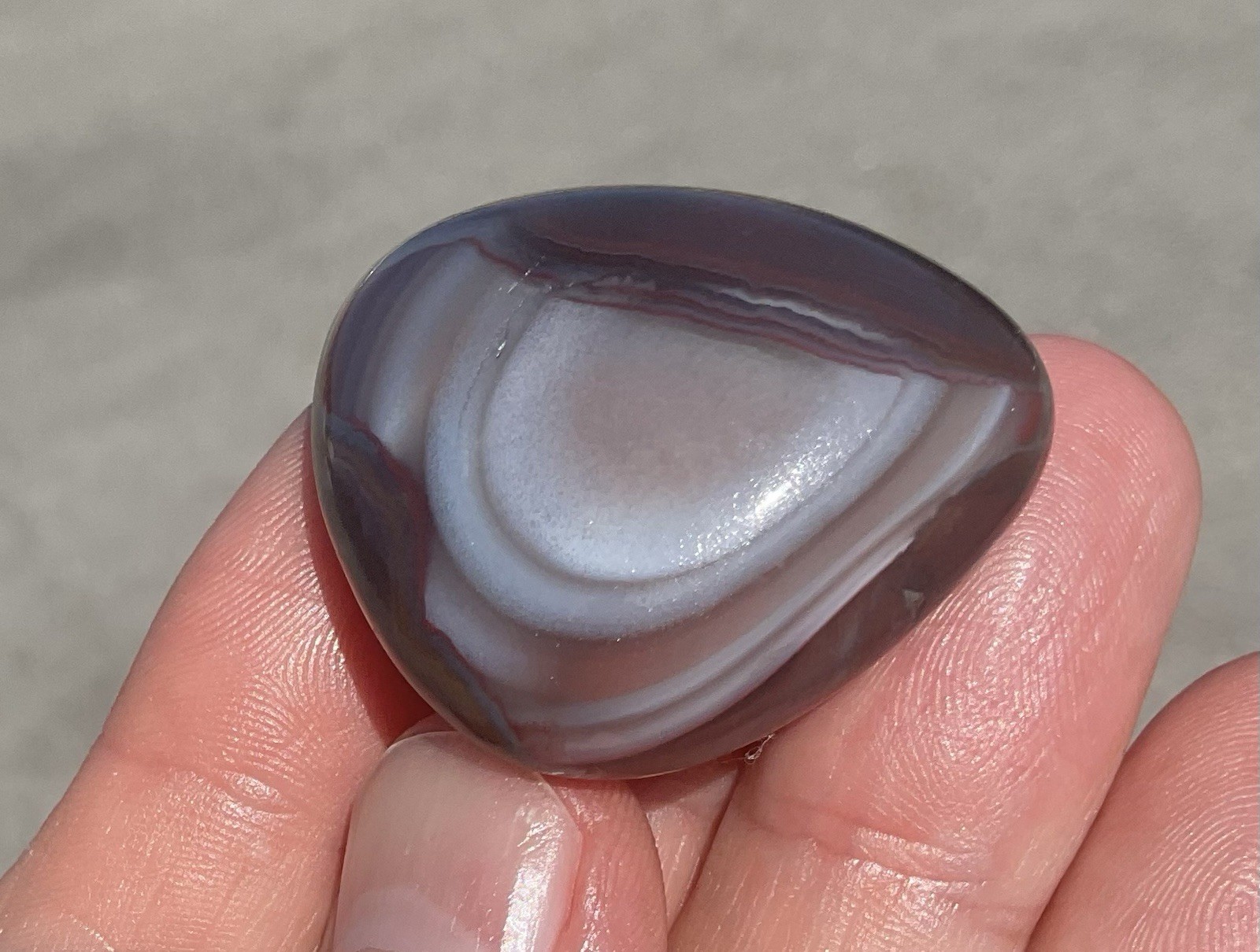 36g Polished Mozambique Agate Palmstone Worry Stone Exceptional! A++