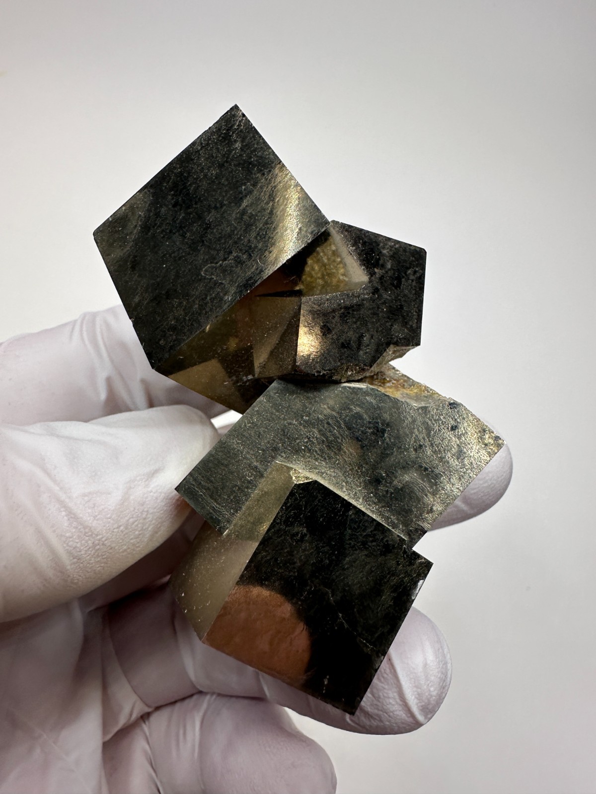 LARGE Rare Lusterous Entwined Interlocking Pyrite Cube Cluster_Spain