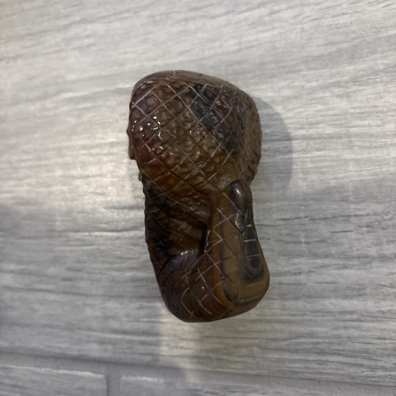 Lot 12 Tiger Iron Eye Items 3”skull , Snake Palm Stone Sphere Egg Chip Bag Flash