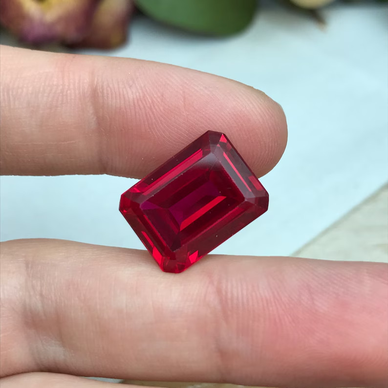 10 Ct+ Natural Mozambique Blood Red Ruby Certified Stunning Emerald Gemstone