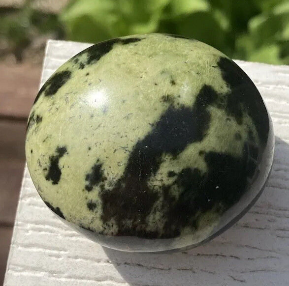 Handmade Polished SERPENTINE Healing Crystal Palm Stone Pebble ZIMBABWE 2.08″
